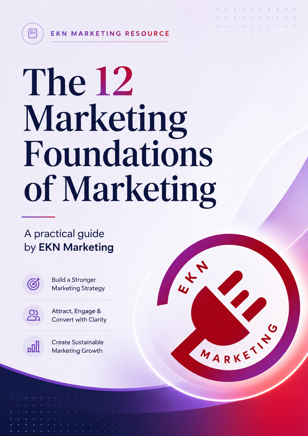 Front cover of The 12 Marketing Foundations of Marketing! by EKN Marketing